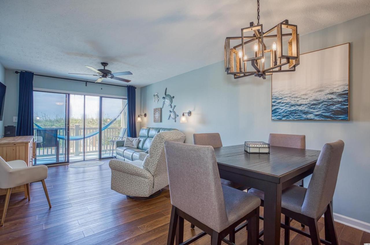 Beautiful Beachfront-Oceanfront First Floor 2Br 2Ba Condo In Cherry Grove, North Myrtle Beach! Renovated With A Fully Equipped Kitchen, 3 Separate Beds, Pool, Private Patio & Steps To The Sand! 外观 照片